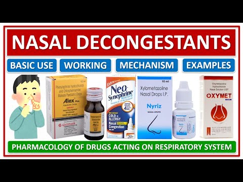 NASAL DECONGESTANTS, EXAMPLES, BASIC USE, WORKING, MECHANISM OF ACTIONS, PHARMACOLOGY, SIDE EFFECTS