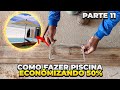 como fazer piscina econômica virando estribos partes #11