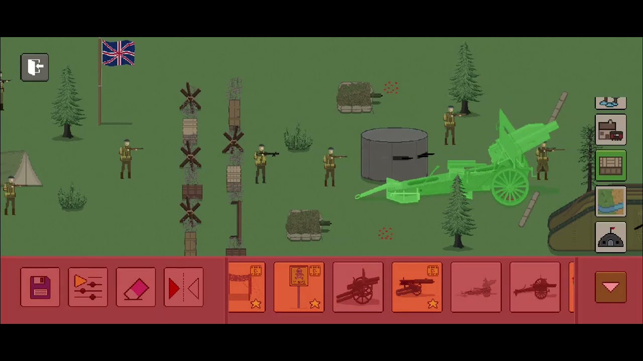 Playing a war game WW1