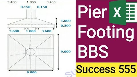 Pier footing/Raft/Foundation & Shaft BBS| Frustum type | Excel Automated| Success 555 Civil Engineer