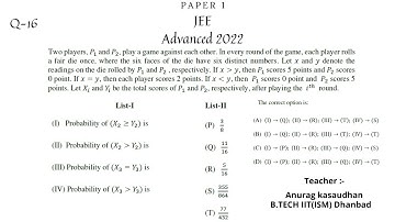 JEE Advanced 2022 Math Paper 1 (Q 16) solution | IIT JEE Maths | #jeeadvanced2022 #projecteducation