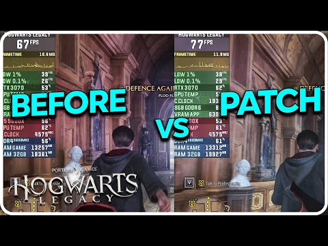 Hogwarts Legacy Patch - Before vs After Performance | RTX 3070 | R5 5600x