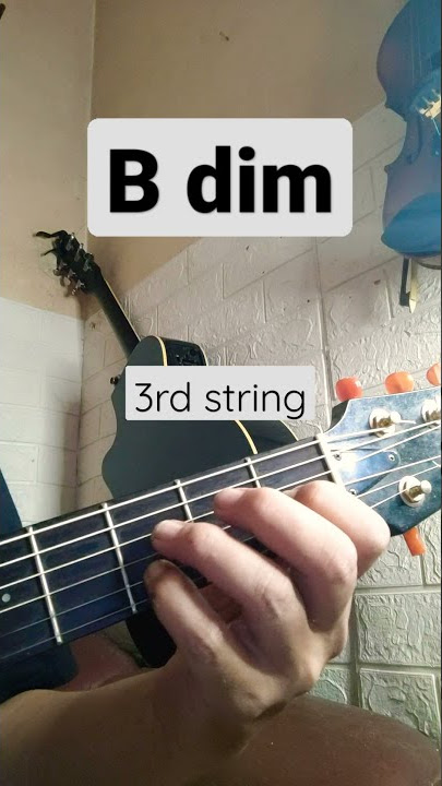 Belajar kunci gitar B diminished Chord #shorts