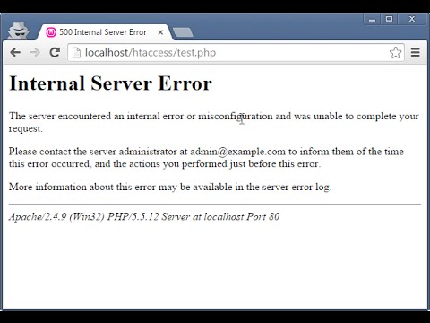 How to Fix wamp internal server error htaccess