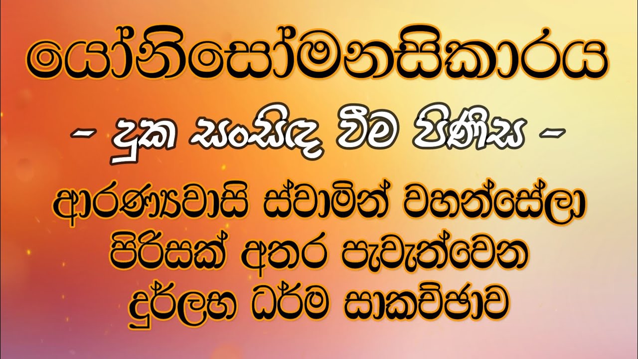 602 : යෝනිසෝමනසිකාරය | ආරණ්‍යවාසි ස්වාමින් වහන්සේලා පිරිසක් අතර පැවැත්වෙන දුර්ලභ ධර්ම සාකච්ඡාව