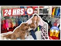 24 HOURS in my CLOSET Challenge with my Dogs!!