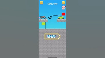 Draw bridge puzzle game level 1813#gaming #drawing #Shorts