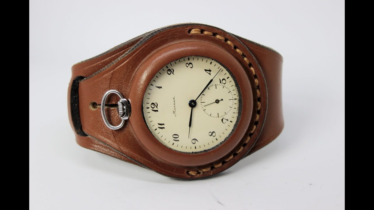 Antique WW1 times New Leather STRAP Band WRISTBAND For Pocket Watch ...