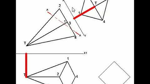 Sectioning a solid pyramid with triangular base