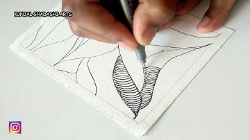 Curved line illusion || Pattern doodle || Simple Doodle Art
