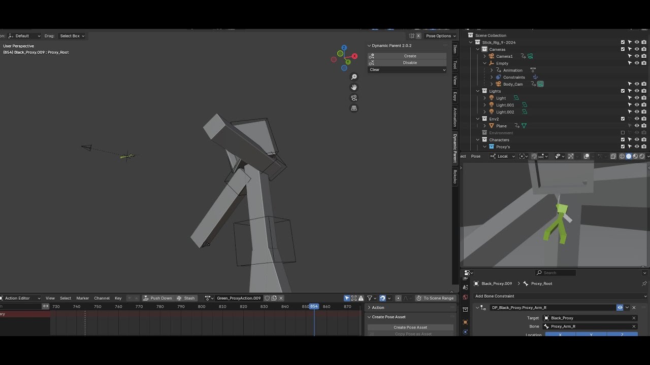 Animation Stream! Day 331 - 3d Stick animation - YouTube