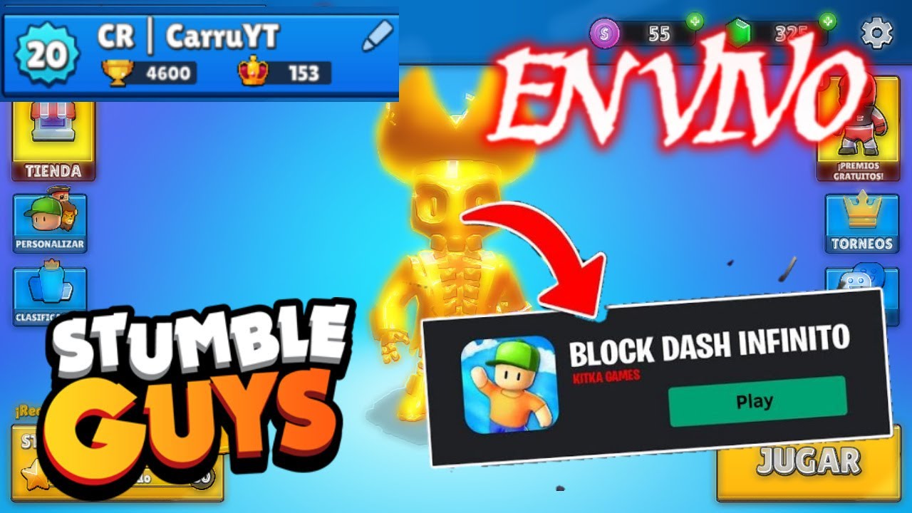 MELHOR MOD MENU STUMBLE GUYS 0.41.1 ATUALIZADO!! 🤖 Block Dash infinito 