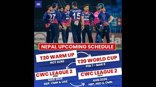 Nepal upcoming schedule.#schedule #upcoming #shorts #🏏🇳🇵🇳🇵#