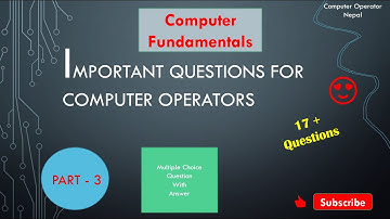 Computer Fundamental Part-3 || Top 20+ MCQS with Answer🤓 || Computer Operator 😇 || Quiz types 🧐
