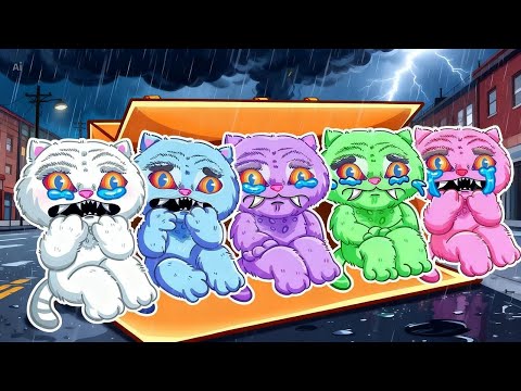 5 Abandoned Kittens Adopted by Rich Huntrix in ROBLOX! 🐾 | Kpop Demon Hunters