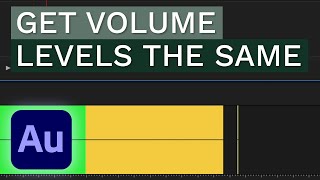 How to Get Volume Levels the Same - Adobe Audition Tutorial screenshot 1