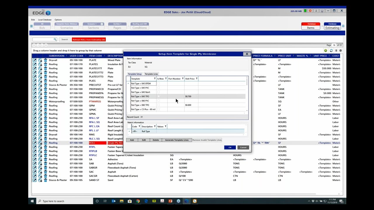 Training Webinar | The EDGE Version 12 | Template Items - YouTube