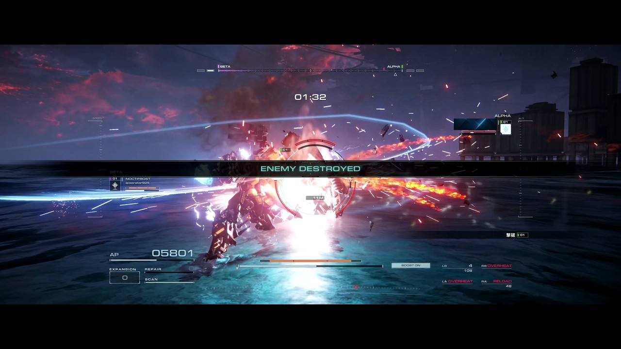 【AC6】対戦動画　No.21　ジェネの次は頭を変えてみた！