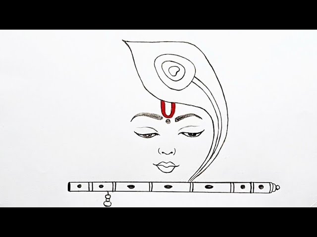 Lord Krishna Drawing | How to Draw Lord Krishna Step by Step | Krishna  drawing, Easy cartoon drawings, Cute doodles drawings