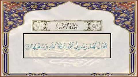 سورة الشمس الاية رقم 13