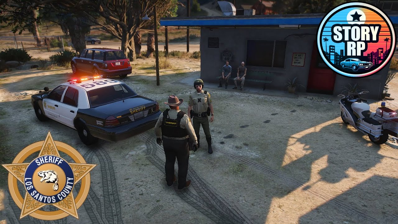 GTA 5 - STORY RP 9-1-1.Los Santos Sheriff | Alan Potter. Пограбування і конфлік. ч.1