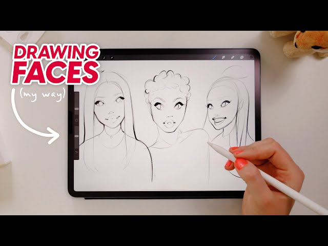 How To Draw a Face - step by step tutorial with guidelines - Alicja Prints