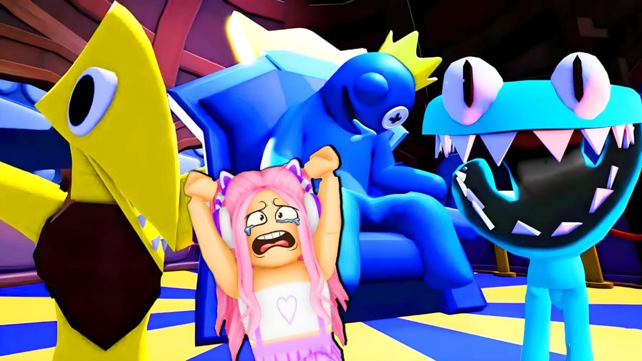 INVADIMOS O PARQUE DO AZUL BABÃO NO ROBLOX!! (Rainbow Friends 2) 