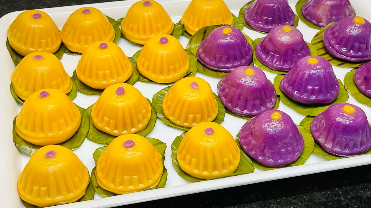 Cách làm bánh quy nhân dừa xào dẻo mềm màu sắc tự nhiên từ các loại khoai