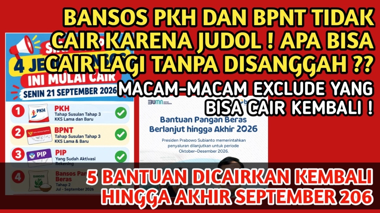 5 BANTUAN CAIR KEMBALI HINGGA AKHIR SEPTEMBER 2026❗️PKH… — Transcript