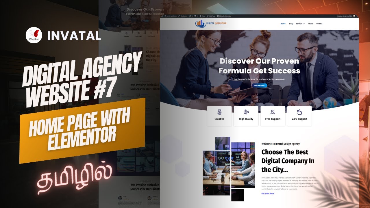 #7 Elementor Page Builder Live website building Tutorial | WordPress in Tamil