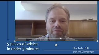 Don Taylor 5 Pieces Of Advice For Phd Candidates