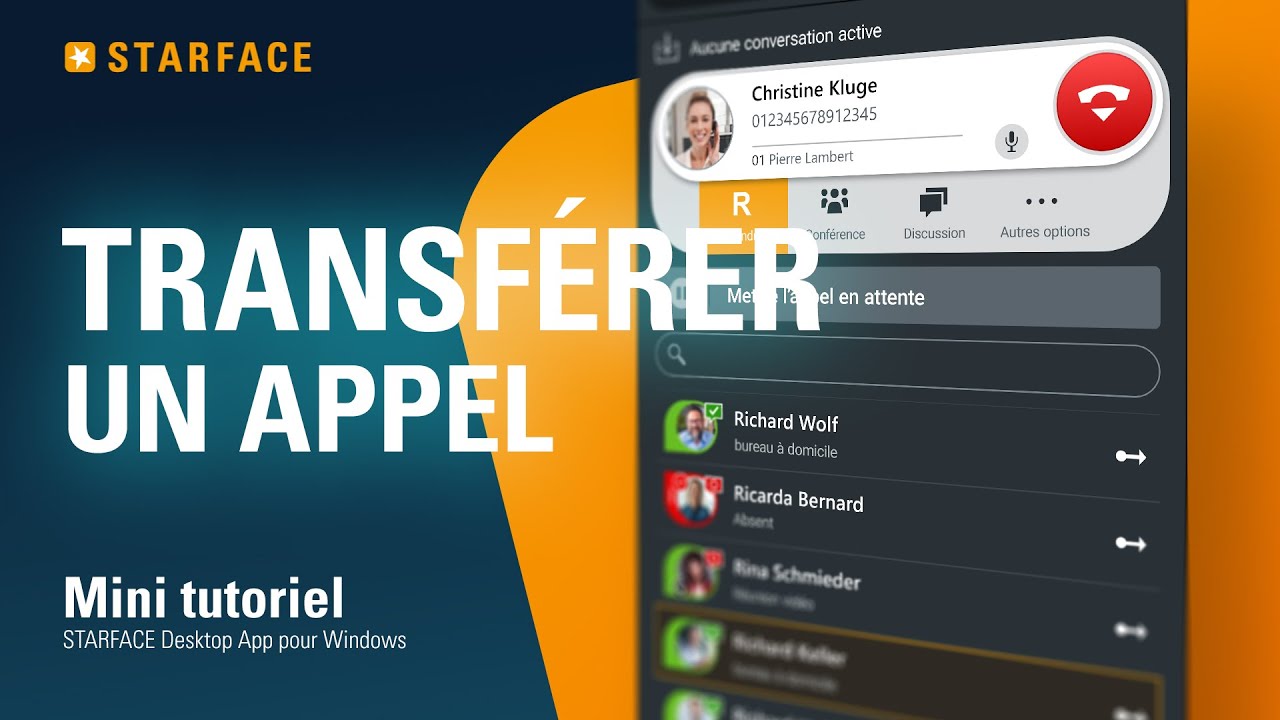 Transférer un appel - STARFACE Windows App - Tutoriel - YouTube