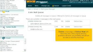 How to manage the mail queue in WHM