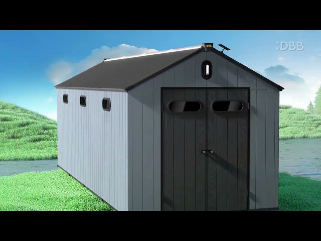 DBB Kingcenter series Intelligent Plastic Sheds with Gable roof 8x20ft