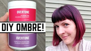 *NO SECTIONING + NO FOIL** EASY Ombre Hair Tutorial with Overtone Pink & Purple for Brown Hair