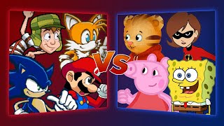 Mugen Battle - El Chavosonictailsmario Vs Daniel Tigerelastigirlspongebobpeppa Pig