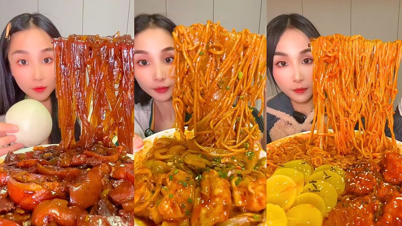 Insane Chinese Takeout Mukbang | Spicy Noodles, Rice Rolls & Crunchy Chicken ASMR 