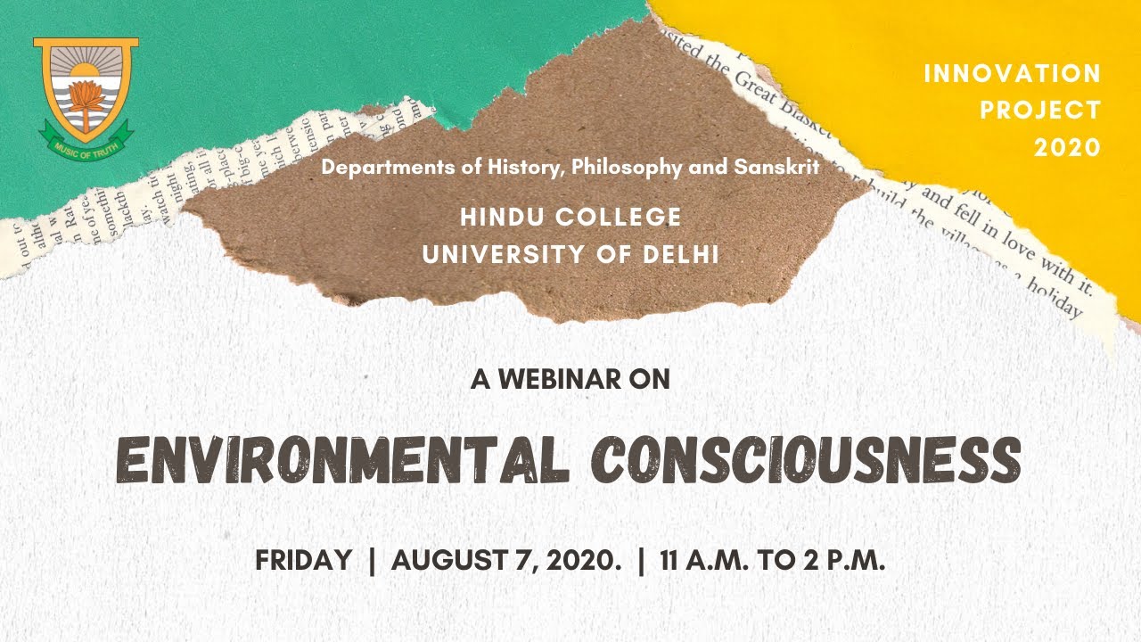 Webinar on Environmental Consciousness by Hindu College- Delhi University