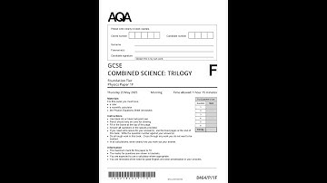 Merged 2025 AQA GCSE Combined Science Trilogy Physics Paper 1f Question Paper And Mark Scheme