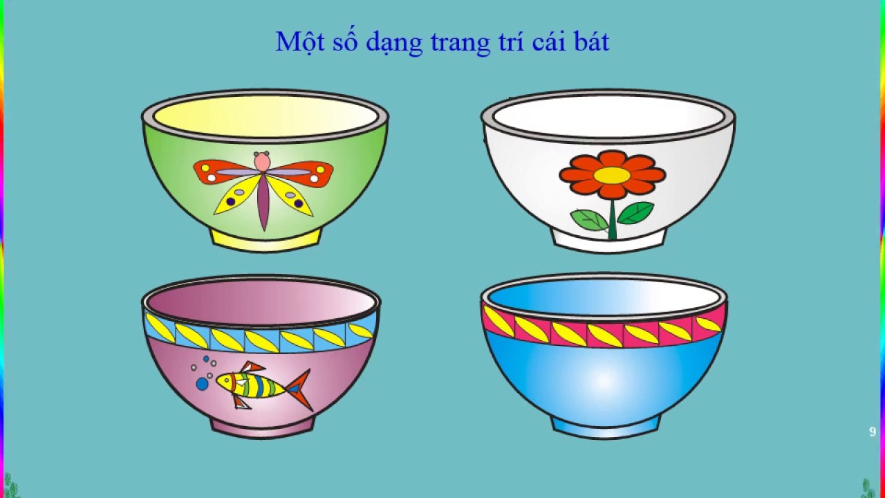 Bài 13  Trang trí cái bát  Mỹ thuật lớp 3  Linhkidnet