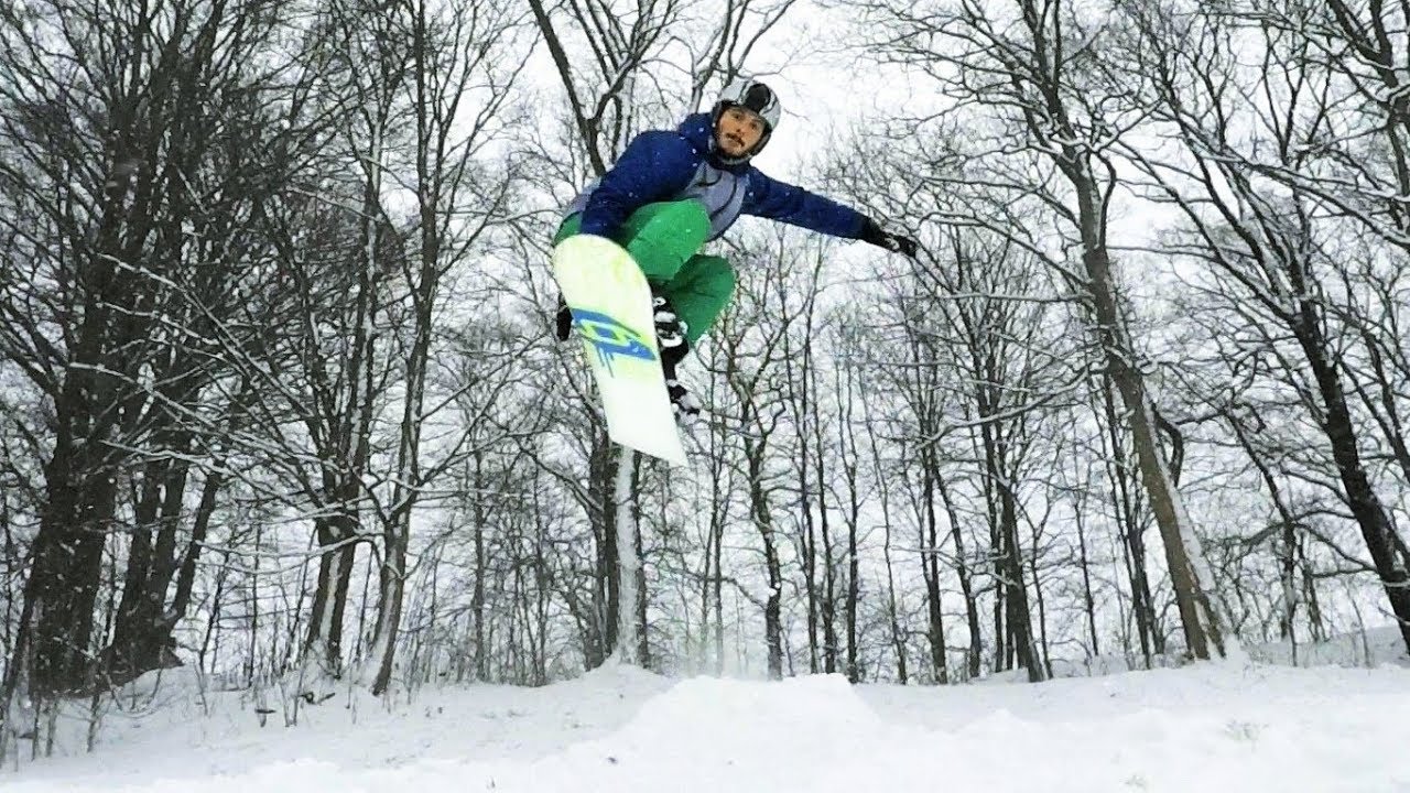 First Jumps with the Snowboard ) YouTube