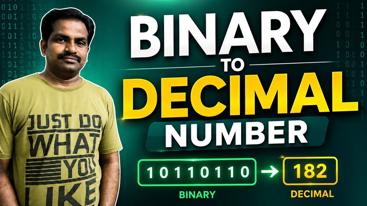 Conversion of binary to decimal number - YouTube