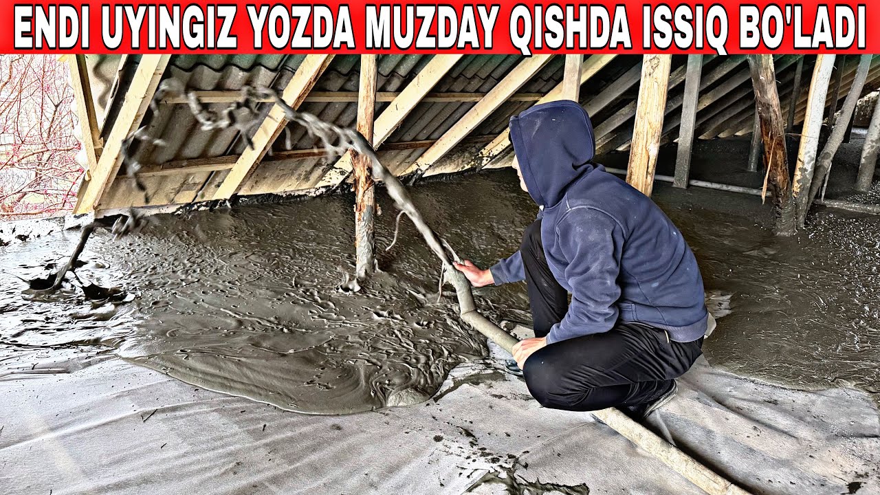 ENDI UYINGIZ QISHDA ISSIQ YOZDA MUZDAY BO’LADI LOY LOMBOS O’RNIGA PENA BETON VA PALISTRA LOMBOS