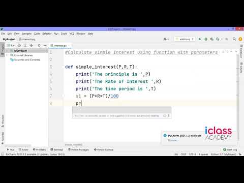 Calculate Simple Interest using Argument Function with parameter