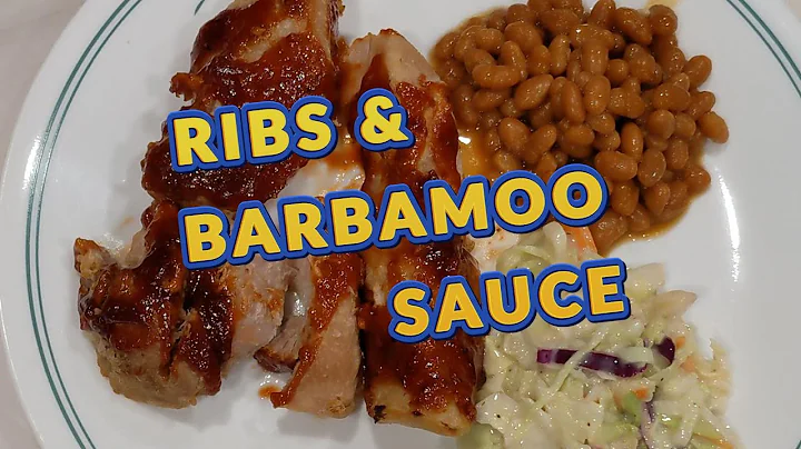 Flying Mookey Acres BARBAMOO Sauce on Country Ribs...