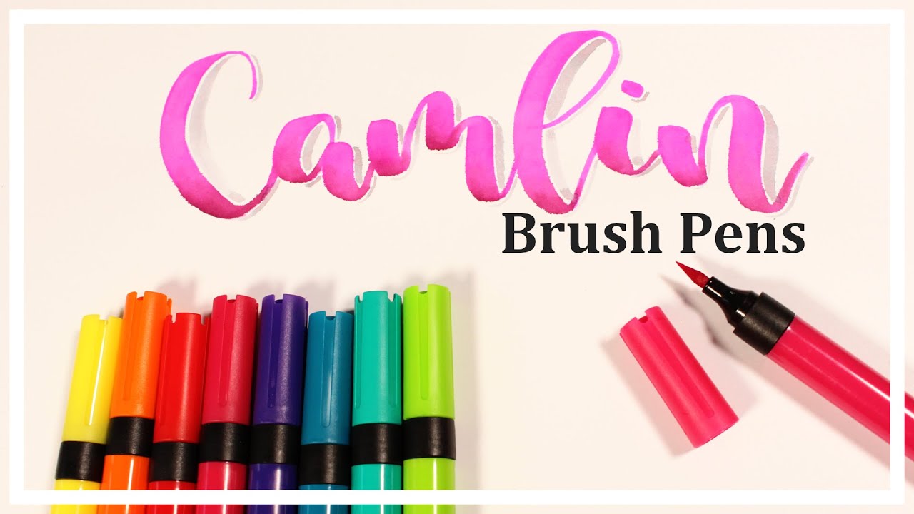 Camlin Brush Pens Review + Swatching the Colours by Lettering the