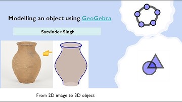 Modeling the object using a Curve with GeoGebra.#geogebra #maths #technology 2D image to 3D object.