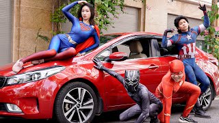 All Of SuperHeros Dancing In The Car - BigGreenTV