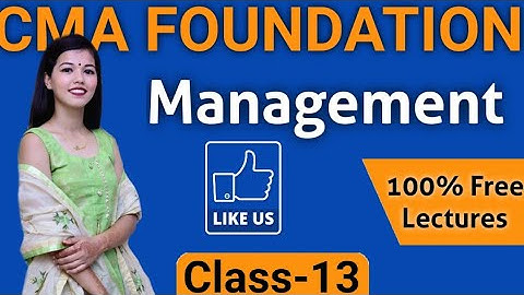 CMA Foundation Management || Class-13 || Himanshi Mam || DEEPAK CLASSES