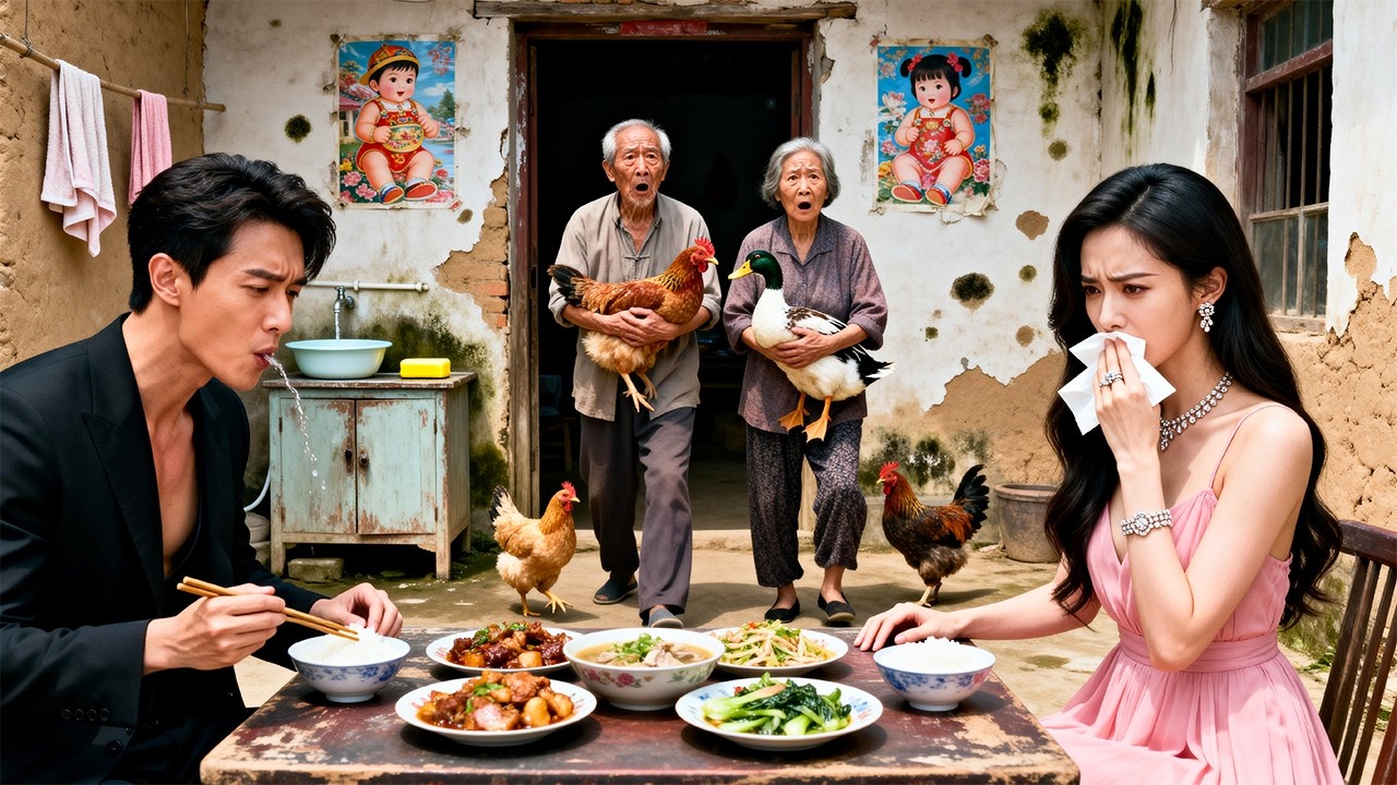 首富公婆為試真心裝窮，帶媳婦回鄉下破屋過年，誰知她一進門就摀著鼻子罵：「這豬窩也配住人？」公婆當眾曝光身份逼她離婚，跪地痛哭已晚！ #打臉#短劇#drama